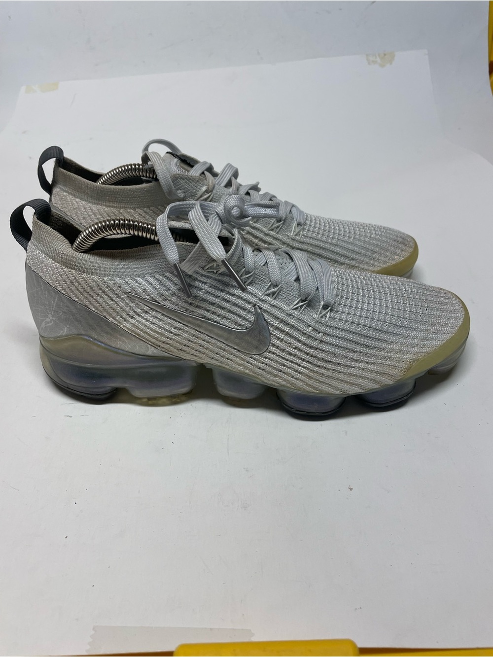 Nike Air VaporMax Flyknit 3 Womens Size US 11 Gray Silver Running Shoes Sneakers